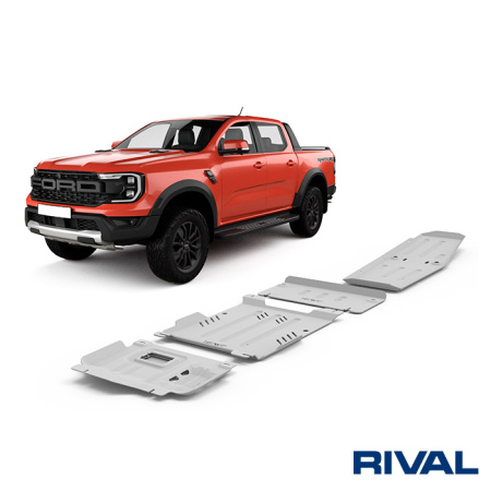 Skid Plate Set (Engine, Gearbox, Transfer case, Fuel tank) Ford Ranger Raptor 2022-; 